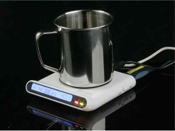 USB Cup ವಾರ್ಮರ್ ಜೊತೆಗೆ USB ಹಬ್‌ ಕ್ಲಾಕ್‌