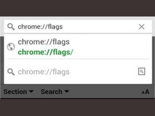 chrome://Flags ಎಂದು ಟೈಪ್ chrome://Flags ಎಂದು ಟೈಪ್