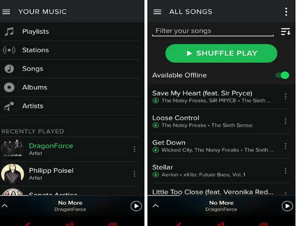 ಆಫ್‌ಲೈನ್ ಮ್ಯೂಸಿಕ್ ಅಪ್ಲಿಕೇಶನ್