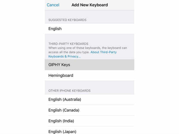 ಐಫೋನ್ ಕೀಬೋರ್ಡ್‌ನಲ್ಲಿ GIFs ಬಳಸುವುದು ಹೇಗೆ? 