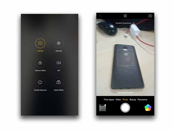 ಕ್ಯಾಮೆರಾ ಆ್ಯಪ್ ನಲ್ಲಿದೆ ಡಬಲ್ ಎಕ್ಸ್ ಪೋಷರ್ ಸೌಕರ್ಯ.