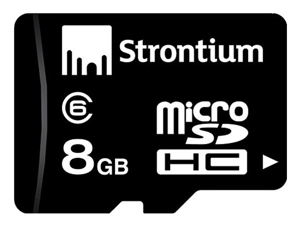 ಸ್ಟ್ರೋಟಿಯಂ 8GB ಮೈಕ್ರೋ SDHC ಮೆಮೊರಿ ಕಾರ್ಡ್