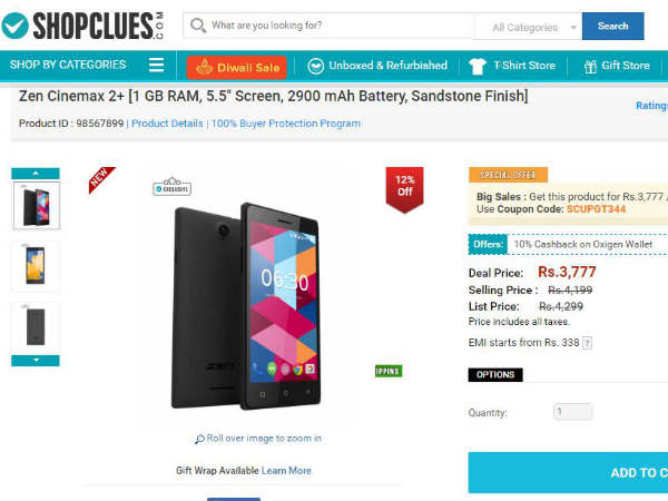 ಶಾಪ್‌ಕ್ಲಸ್‌ನಲ್ಲಿ ಜೆನ್ ಸಿನಿಮ್ಯಾಕ್ಸ್ 2 + ರೂ 3,777 ಕ್ಕೆ ಲಾಂಚ್