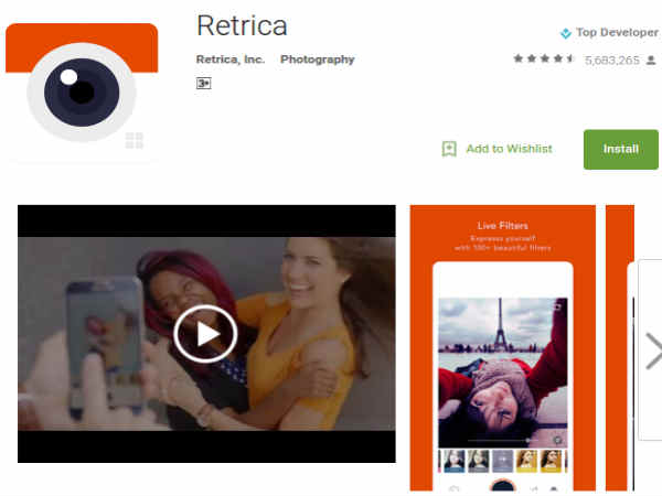 ರೆಟ್ರಿಕಾ ( Retrica) ರೆಟ್ರಿಕಾ ( Retrica)
