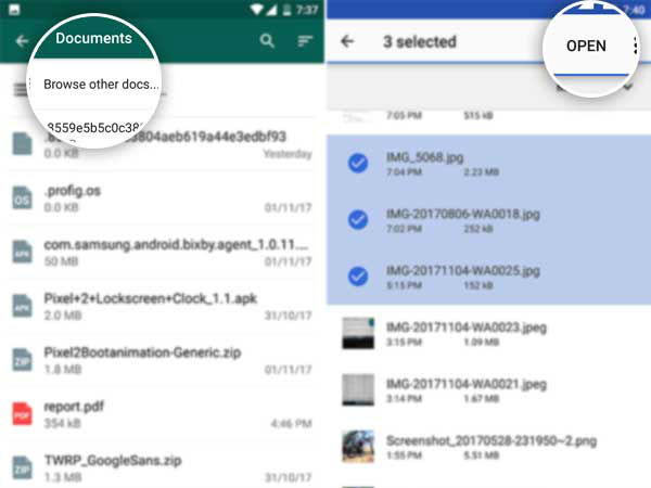 ವಾಟ್ಸ್ಆಪ್ ಗುಣಮಟ್ಟದ ಚಿತ್ರ ರವಾನೆ!! ಸ್ಟೆಪ್ 3