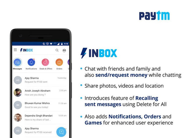 ಪೇಟಿಎಂ ಇನ್ ಬಾಕ್ಸ್ ವಿಶೇಷತೆಗಳು: ಪೇಟಿಎಂ ಇನ್ ಬಾಕ್ಸ್ ವಿಶೇಷತೆಗಳು: