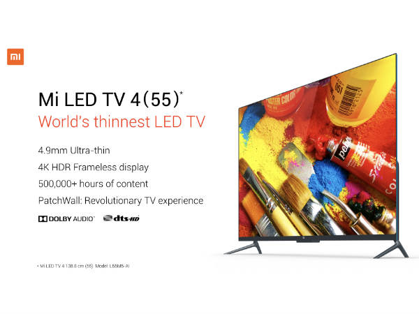 Mi LED TV 4 ಸ್ಮಾರ್ಟ್‌ ಟಿವಿ: