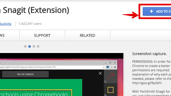 ಸ್ನ್ಯಾಗಿಟ್ ಕ್ರೋಮ್ ಎಕ್ಸೆಟೆನ್ಷನ್(Snagit) 