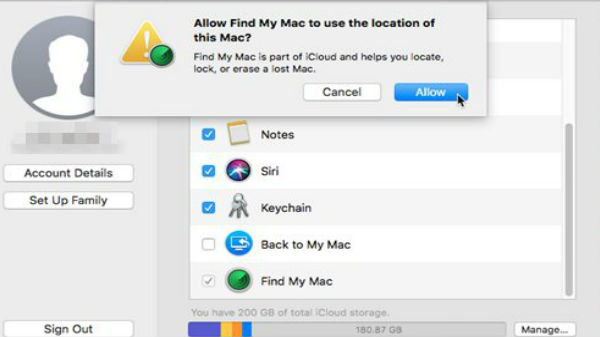 5. ಮೈ ಮ್ಯಾಕ್ ನ್ನು ಹುಡುಕಿ ಮತ್ತು ಅಲಿಮೇಲ್ಟ್ ಭದ್ರತೆ ಪಡೆಯಿರಿ 