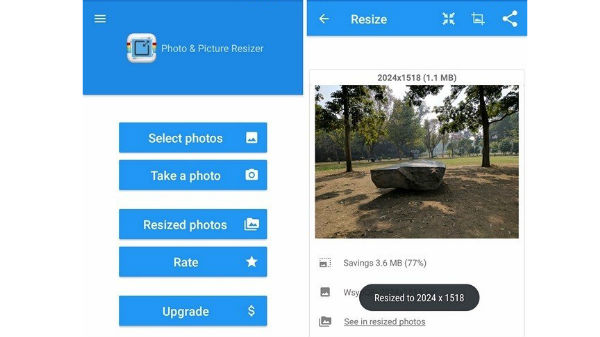 1) ಫೋಟೋ ಮರುಗಾತ್ರಗೊಳಿಸುವಿಕೆ(Reduce Photo Size) :