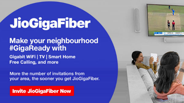 ಜಿಯೋ ಗಿಗಾ ಫೈಬರ್ ರಿಜಿಸ್ಟ್ರೇಷನ್ ಶುರು: ಉಚಿತ ಮೂರು ತಿಂಗಳು ಬ್ರಾಡ್‌ ಬ್ಯಾಂಡ್, 600 TV ಚಾನಲ್‌ ..!