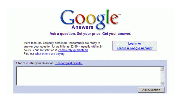 ಗೂಗಲ್ ಆನ್ಸರ್ಸ್‌