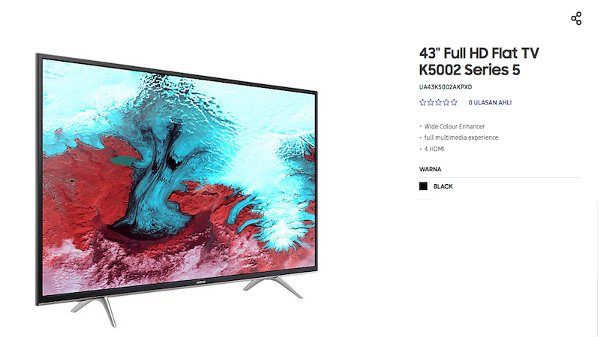 ಸ್ಯಾಮ್ ಸಂಗ್ 43-FHD: 29,990 ರುಪಾಯಿ ಬೆಲೆಗೆ ಲಭ್ಯ( ರಿಯಾಯಿತಿ ಬೆಲೆ 14,910 ರುಪಾಯಿ) 