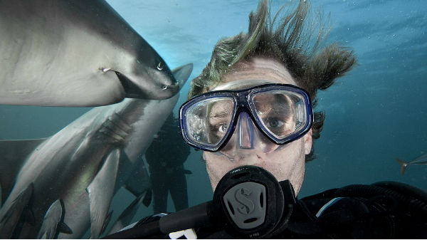 7. ಶಾರ್ಕ್‌ ಜತೆ ರಿಸ್ಕಿ ಸೆಲ್ಫೀ