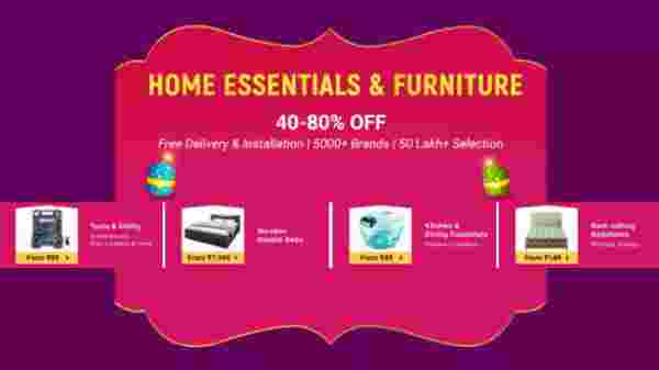 ಮನೆಬಳಕೆ ವಸ್ತುಗಳು ಮತ್ತು ಪೀಠೋಪಕರಣಗಳಿಗೆ 80% ದ ವರೆಗೆ ರಿಯಾಯಿತಿ :