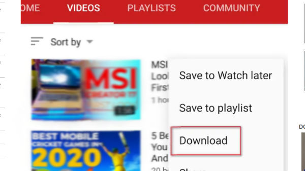ಯೂಟ್ಯೂಬ್‌ ಆಪ್‌ನಲ್ಲಿ ವಿಡಿಯೊ ಡೌನ್‌ಲೋಡ್‌ಗೆ ಹೀಗೆ ಮಾಡಿ
