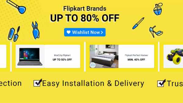 ಫ್ಲಿಪ್ ಕಾರ್ಟ್ ಬ್ರ್ಯಾಂಡಿನ ಪ್ರೊಡಕ್ಟ್ ಗಳಿಗೆ 80% ದ ವರೆಗೆ ರಿಯಾಯಿತಿ
