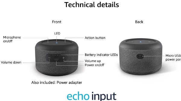 ಅಮೆಜಾನ್ ಎಕೋ ಪ್ಲಸ್, ಎಕೋ ಇನ್ಪುಟ್