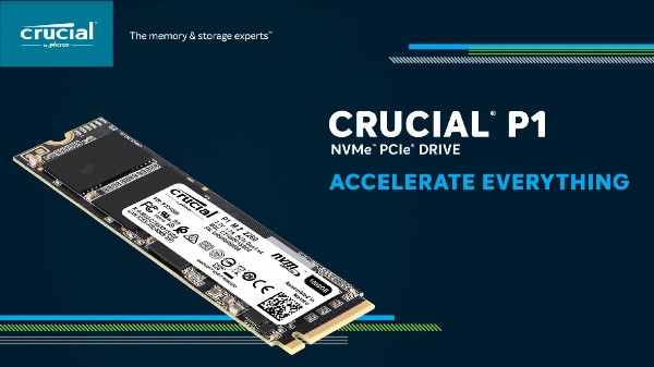 Crucial P1 500GB 3D NAND PCIe M.2 SSD 