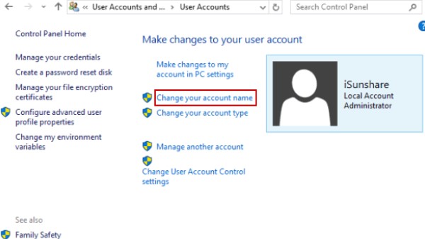 ವಿಂಡೋಸ್ 10 ನಲ್ಲಿ ನಿಮ್ಮ ಅಕೌಂಟ್‌ ಹೆಸರನ್ನು ಬದಲಾಯಿಸುವುದು ಹೇಗೆ?