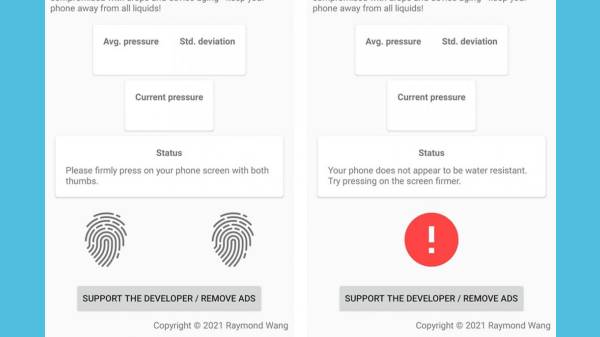 ವಾಟರ್‌ ರೆಸಿಸ್ಟೆನ್ಸ್‌ ಟೆಸ್ಟರ್ ಅಪ್ಲಿಕೇಶನ್