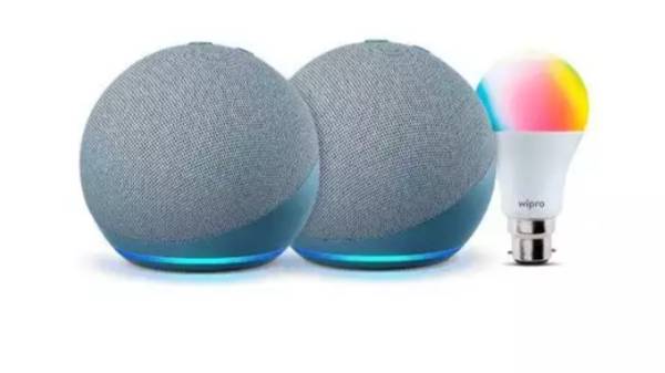 ವಿಪ್ರೋ 9W ಎಲ್ಇಡಿ ಸ್ಮಾರ್ಟ್ ಕಲರ್ ಬಲ್ಬ್ ಮತ್ತು ಎಕೋ ಡಾಟ್ (4th Gen)