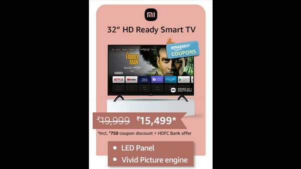 Mi 80 cm (32 ಇಂಚುಗಳು) HD ರೆಡಿ ಆಂಡ್ರಾಯ್ಡ್ ಸ್ಮಾರ್ಟ್ LED TV 4A PRO Mi 80 cm (32 ಇಂಚುಗಳು) HD ರೆಡಿ ಆಂಡ್ರಾಯ್ಡ್ ಸ್ಮಾರ್ಟ್ LED TV 4A PRO