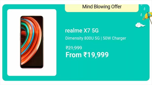 Realme X7 5G (ನೇಬುಲಾ, 128 ಜಿಬಿ) (6 ಜಿಬಿ RAM) Realme X7 5G (ನೇಬುಲಾ, 128 ಜಿಬಿ) (6 ಜಿಬಿ RAM)