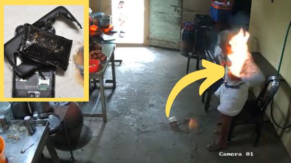 ಟೀ ಕುಡಿಯುತ್ತ ಕುಳಿತಿದ್ದ ವ್ಯಕ್ತಿಯ ಜೇಬಿನಲ್ಲಿದ್ದ ಫೀಚರ್ ಫೋನ್ ಸ್ಫೋಟ! ಟೀ ಕುಡಿಯುತ್ತ ಕುಳಿತಿದ್ದ ವ್ಯಕ್ತಿಯ ಜೇಬಿನಲ್ಲಿದ್ದ ಫೀಚರ್ ಫೋನ್ ಸ್ಫೋಟ!