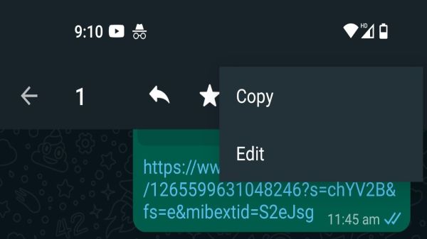 ವಾಟ್ಸಾಪ್‌ ಸೇರಿದ ಎಡಿಟ್‌ ಮೆಸೇಜ್‌ ಫೀಚರ್ಸ್‌! ಸಂದೇಶವನ್ನು ಎಡಿಟ್‌ ಮಾಡಲು ಅವಕಾಶ