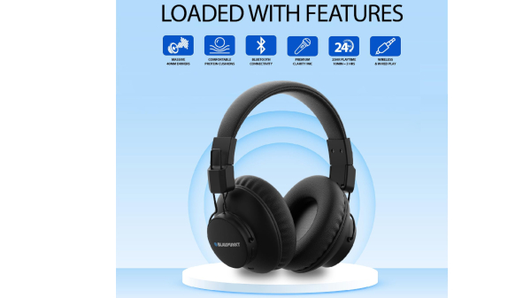 ಬ್ಲೂಪಂಕ್ಟ್ BH41 ವೈರ್‌ಲೆಸ್ ಓವರ್ ಇಯರ್ ಹೆಡ್‌ಫೋನ್‌ ಲಾಂಚ್‌: 24h ಪ್ಲೇಬ್ಯಾಕ್ 