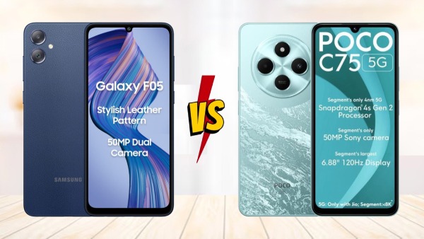 Poco C75 5G vs Samsung Galaxy F05: ಜಸ್ಟ್ 7,999 ರೂ.! ಯಾವ ಫೋನ್ ಬೆಸ್ಟ್? Poco C75 5G vs Samsung Galaxy F05: ಜಸ್ಟ್ 7,999 ರೂ.! ಯಾವ ಫೋನ್ ಬೆಸ್ಟ್?