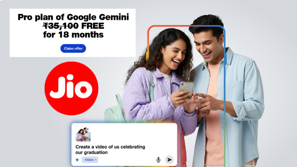 ಜಿಯೋಗೆ ಗ್ರಾಹಕರಿಗೆ Google AI Pro ಉಚಿತ: ಏನೆಲ್ಲಾ ಪ್ರಯೋಜನ?..ಕ್ಲೈಮ್ ಹೇಗೆ?!