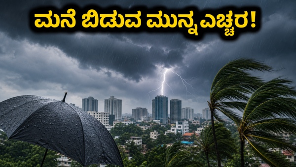 ಬೆಂಗಳೂರಿನಲ್ಲಿ ಭಾರಿ ಮಳೆ: ಆರೆಂಜ್ ಅಲರ್ಟ್ ಘೋಷಣೆ