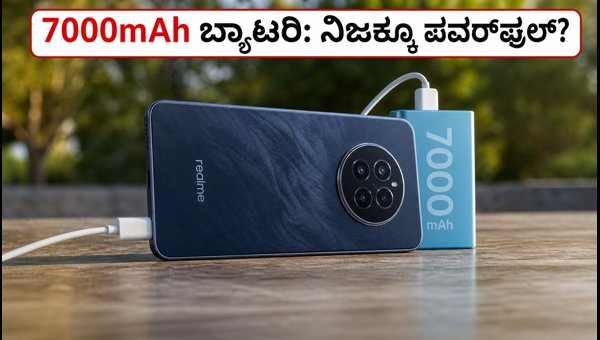 Realme 16x 5G: 7000mAh ಬ್ಯಾಟರಿ ಪರ್ಫಾಮೆನ್ಸ್ ಹೇಗಿದೆ? Realme 16x 5G: 7000mAh ಬ್ಯಾಟರಿ ಪರ್ಫಾಮೆನ್ಸ್ ಹೇಗಿದೆ?