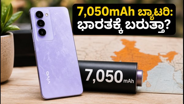 7,050mAh ಬ್ಯಾಟರಿಯ ವಿವೋ V80 ಲೈಟ್ ಭಾರತಕ್ಕೆ?