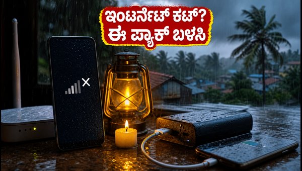 ಮಳೆಯಲ್ಲಿ ಇಂಟರ್ನೆಟ್ ಕಟ್? ಈ ಡೇಟಾ ಪ್ಯಾಕ್ ಬಳಸಿ