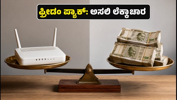 ಜಿಯೋಫೈಬರ್ ಹೊಸ ಫ್ರೀಡಂ ಪ್ಯಾಕ್: ಬೆಲೆ ಮತ್ತು ಲಾಭಗಳು ಜಿಯೋಫೈಬರ್ ಹೊಸ ಫ್ರೀಡಂ ಪ್ಯಾಕ್: ಬೆಲೆ ಮತ್ತು ಲಾಭಗಳು