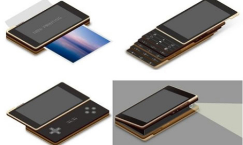 Camera-Projector-Printer Phone