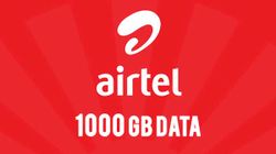 1000ജിബി ബോണസ് ഡേറ്റയുമായി എയര്‍ടെല്‍..!