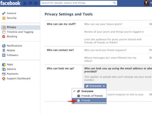 eliminate people from looking you up the email or phone number