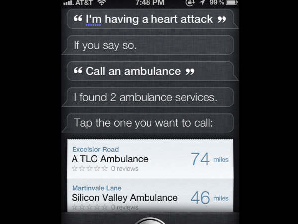 In dire situations, Siri can point you in the right direction