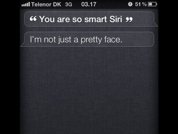 Siri also knows how smart she is