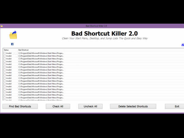 Bad Shortcut Killer