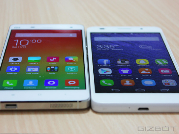 Xiaomi Mi4 vs Huawei Honor 6