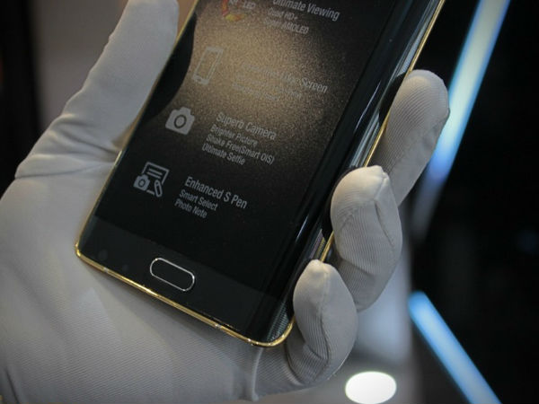 Gold-plated Samsung Galaxy Note Edge