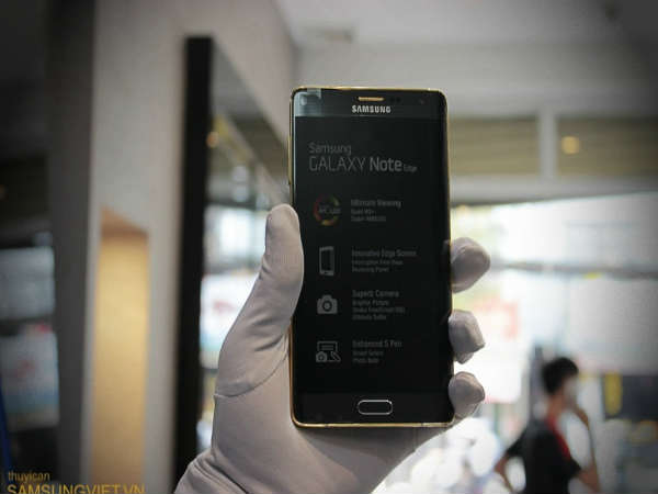 Gold-plated Samsung Galaxy Note Edge
