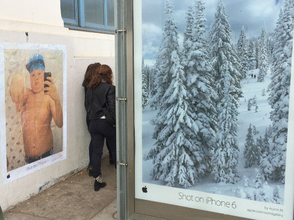 ഐഫോണ്‍ 6-ല്‍ എടുത്ത ചിത്രങ്ങള്‍ക്ക് സമീപം കുസൃതിക്കാരുടെ വ്യാജ പരസ്യങ്ങള്‍...!