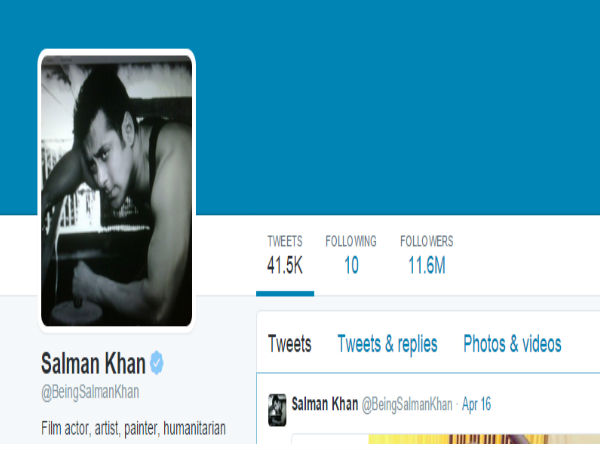 സല്‍മാന്റെ ട്വീറ്റ് വിശേഷങ്ങള്‍...!