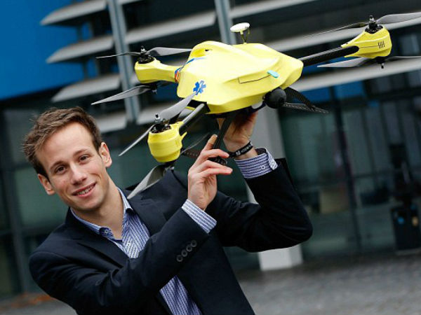 അപകട സ്ഥലത്ത് ഒരു മിനിറ്റില്‍ പറന്നെത്തുന്ന ആബുലന്‍സ് ഡ്രോണ്‍ ഇതാ...!